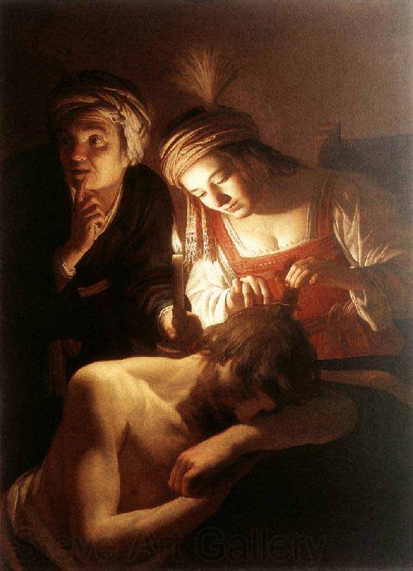 Gerard van Honthorst Samson and Delilah Spain oil painting art